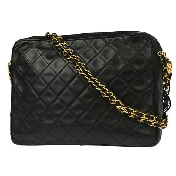 Chanel Black Lambskin Camera Bag Large - Picture 1 of 16